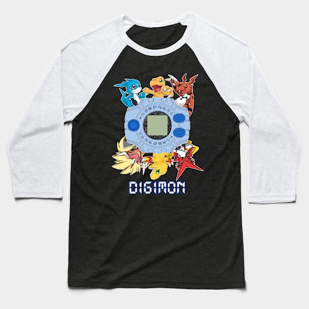 Digimon seasons Baseball T-Shirt by sarahchibi